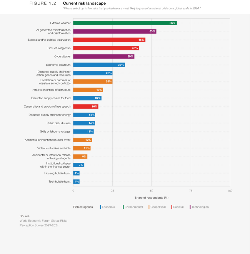 Panorama attuale dei rischi (Global Risks Report 2024)